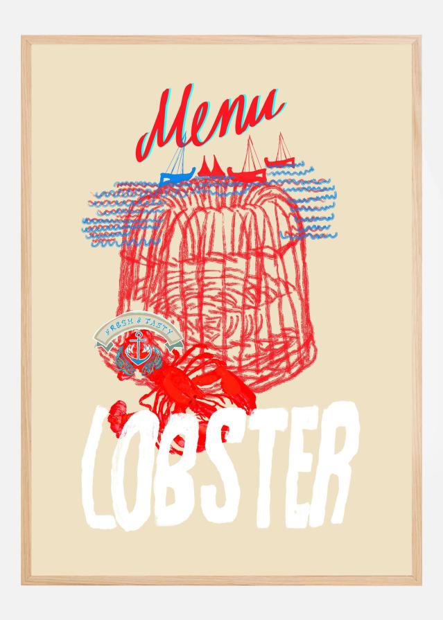 Bildverkstad Lobster Menu Poster