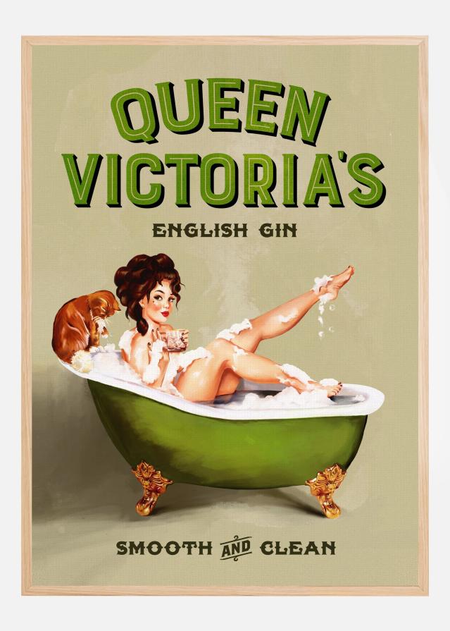 Bildverkstad Queen Victoria English Gin Bath Pinup Girl Poster