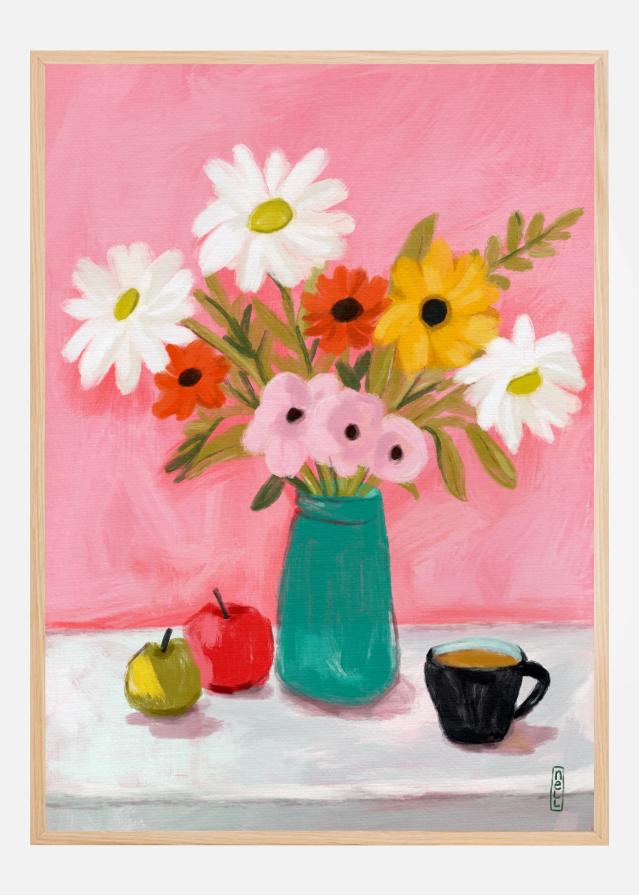 Bildverkstad Sunday Morning Coffee and Flowers Poster