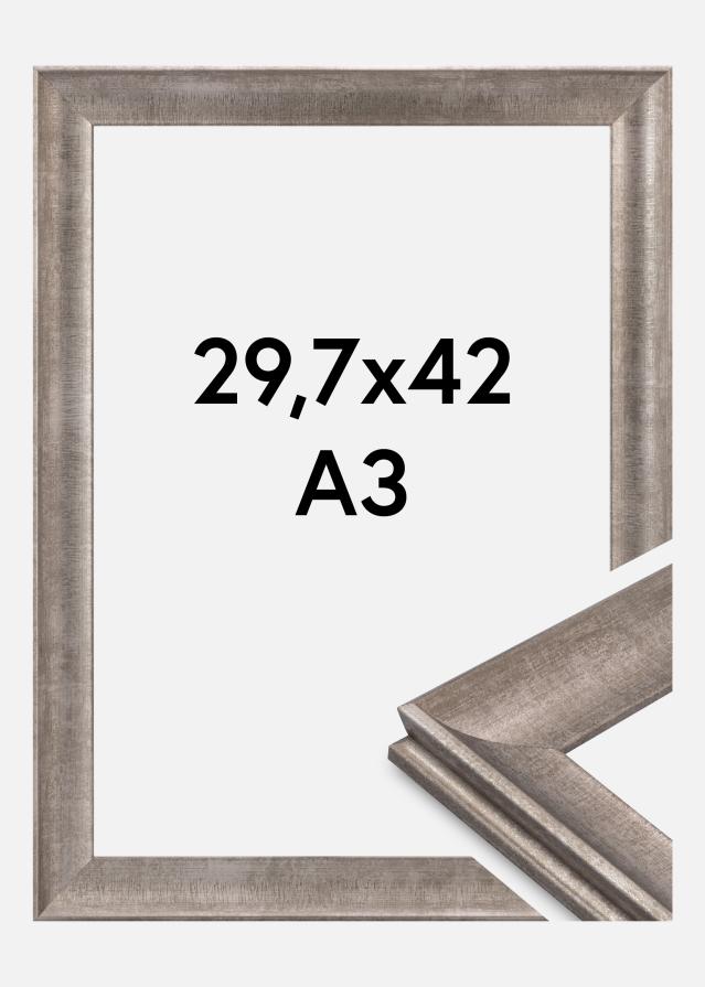 Jämtlands Ramfabrik Kader Conca Acrylglas Zilver 29,7x42 cm (A3)