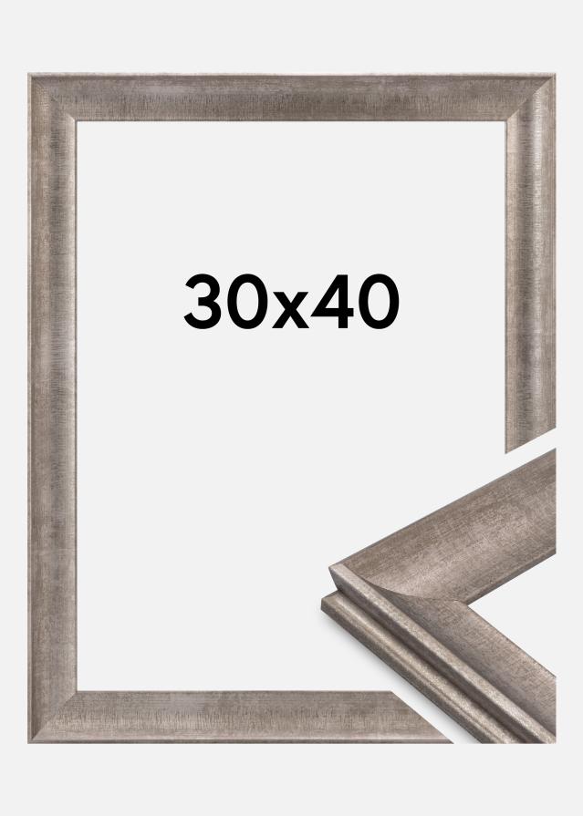 Jämtlands Ramfabrik Kader Conca Acrylglas Zilver 30x40 cm