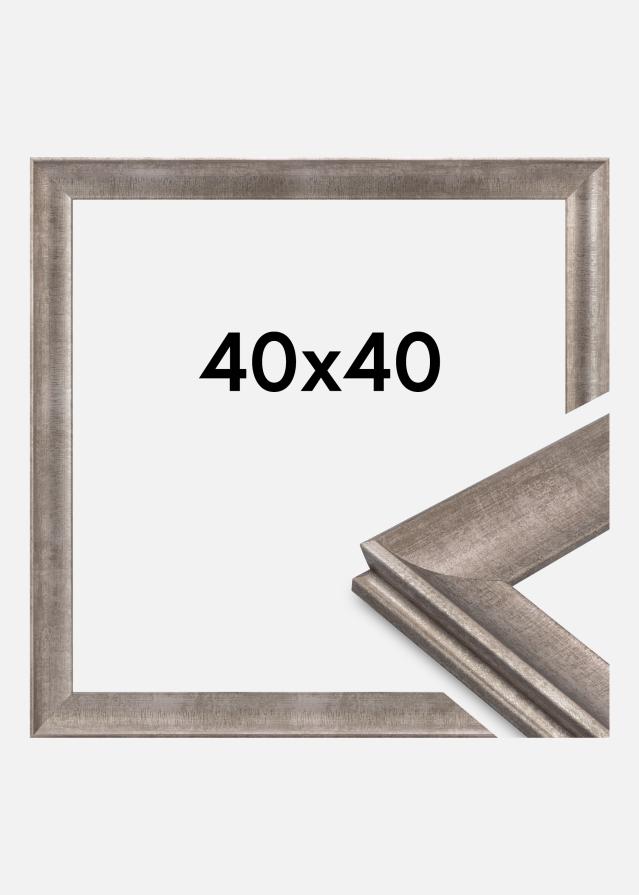 Jämtlands Ramfabrik Kader Conca Acrylglas Zilver 40x40 cm