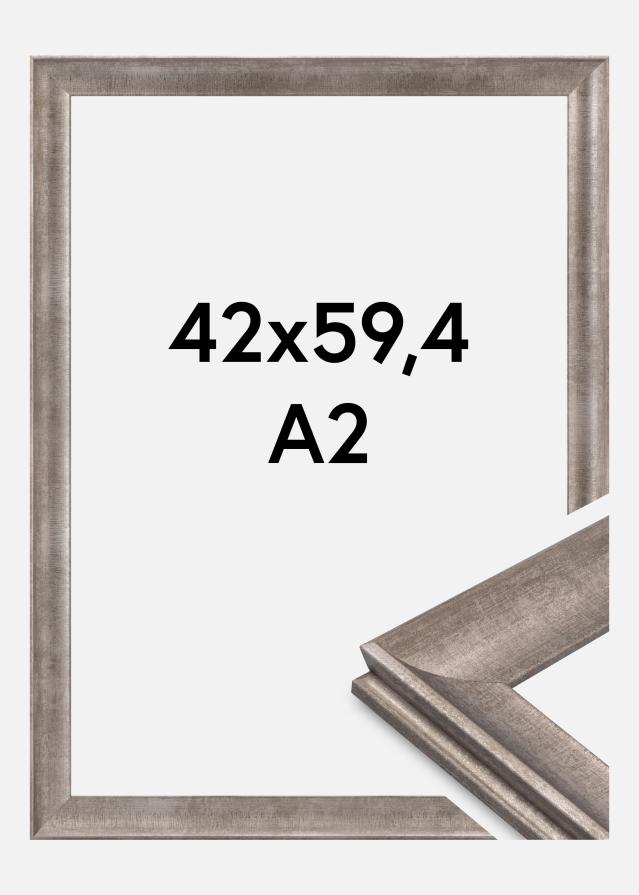 Jämtlands Ramfabrik Kader Conca Acrylglas Zilver 42x59,4 cm (A2)