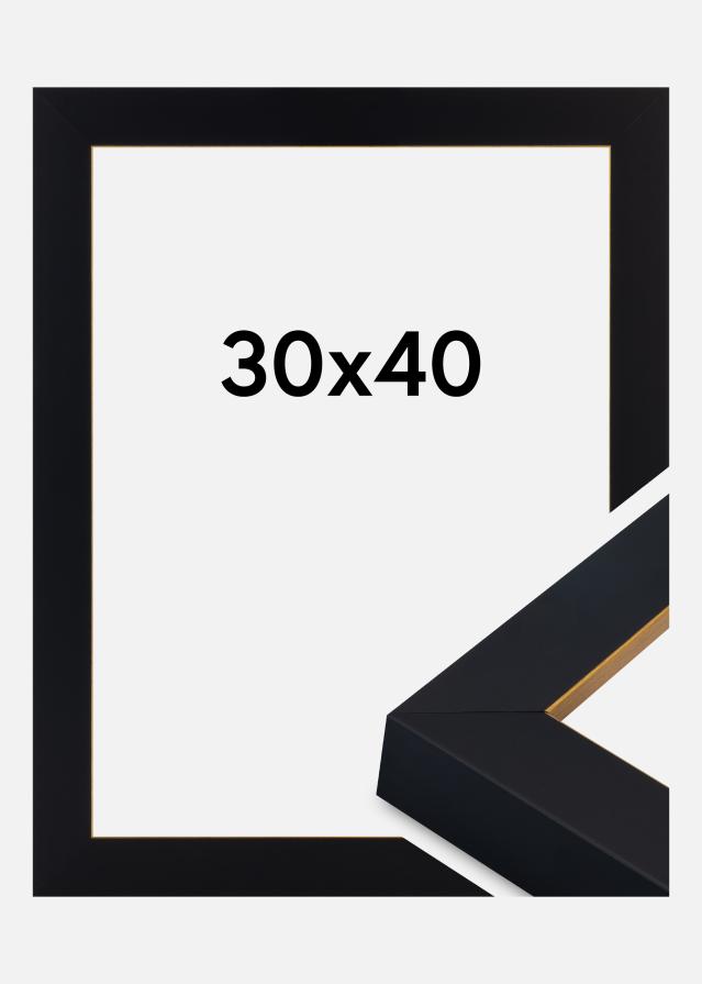 Jämtlands Ramfabrik Kader Sussex Acrylglas Zwart/Goud 30x40 cm