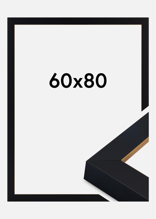 Jämtlands Ramfabrik Kader Sussex Acrylglas Zwart/Goud 60x80 cm
