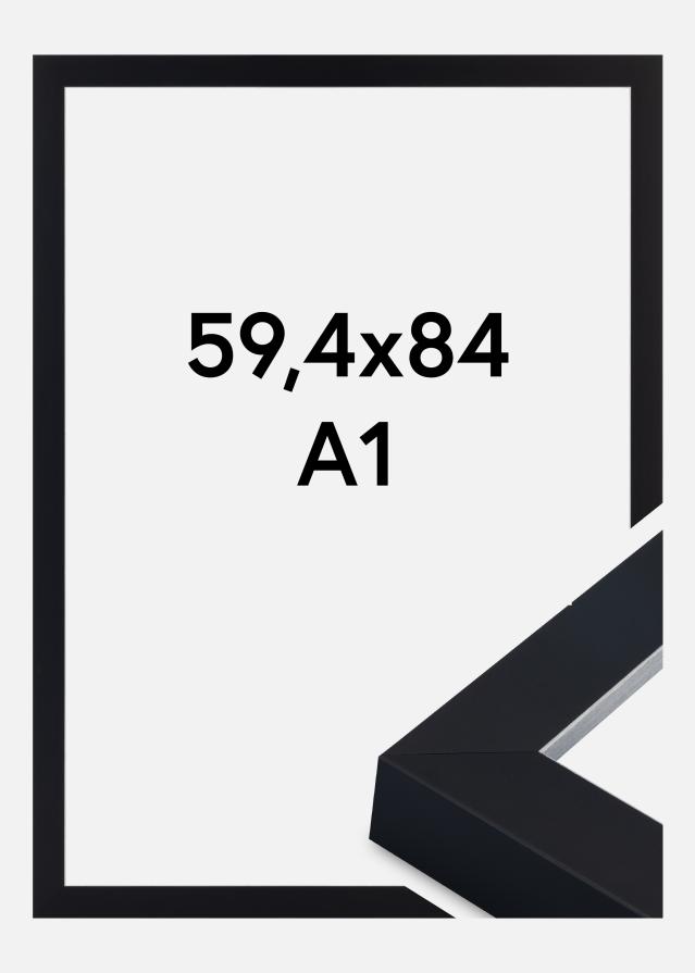 Jämtlands Ramfabrik Kader Sussex Acrylglas Zwart/Zilver 59,4x84,1 cm (A1)