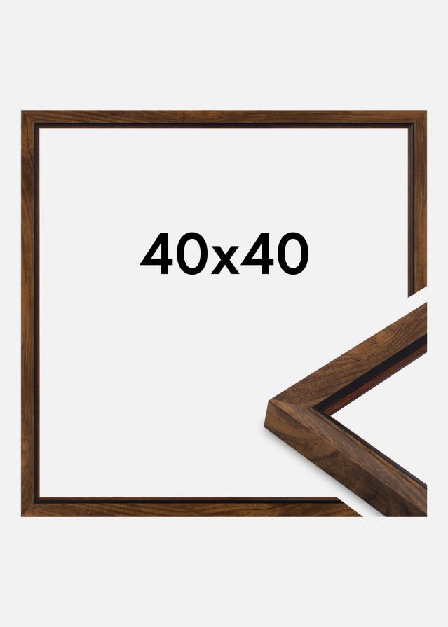 Jämtlands Ramfabrik Kader Obsidian Acrylglas Notelaar 40x40 cm