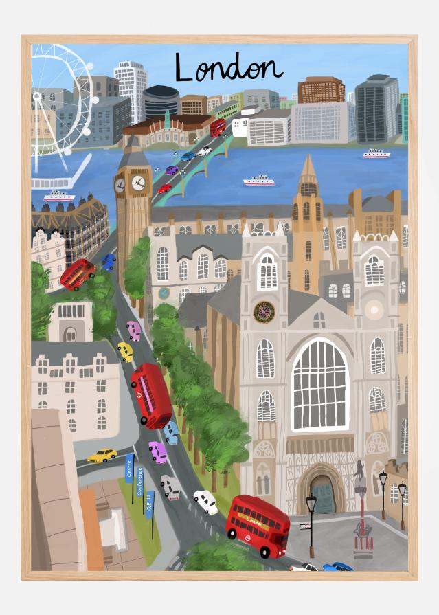 Bildverkstad London City with View Poster