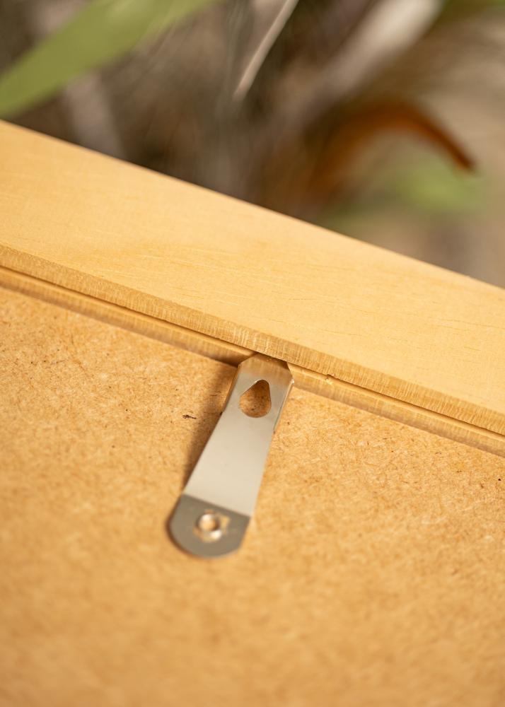 Ram med passepartou Fotokader Juno Hout 40x50 cm - Passe-partout Wit 30x38 cm