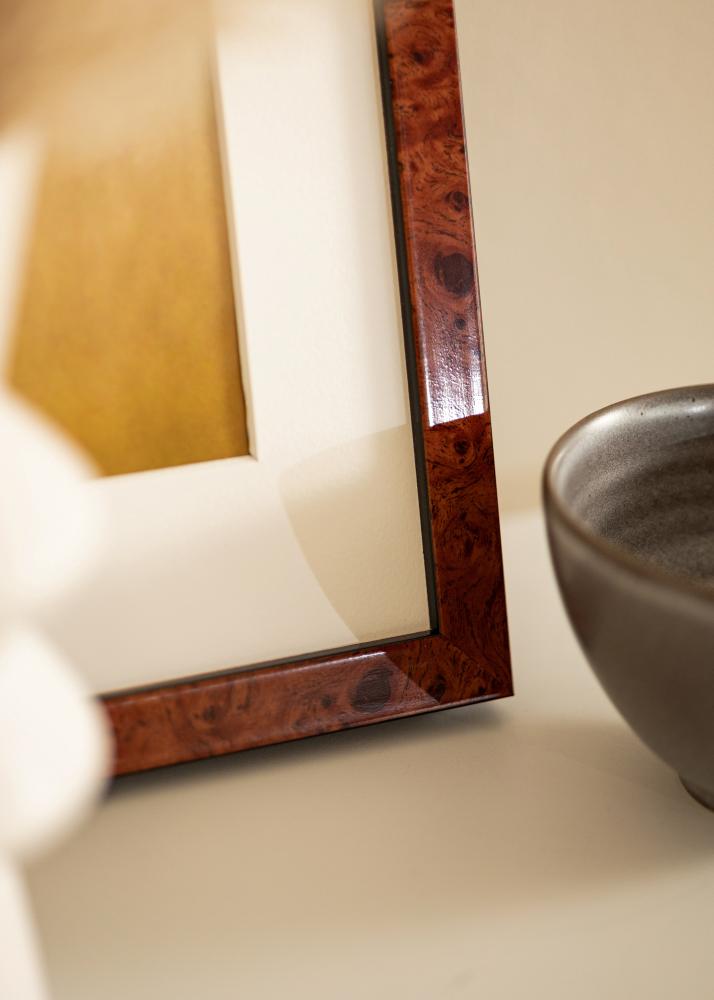 Ram med passepartou Fotokader Hermes Okkernoot 60x80 cm - Passe-partout Wit 20x28 inches