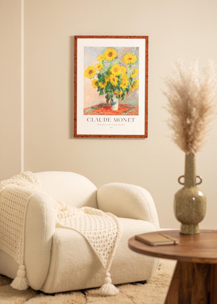 Ram med passepartou Fotokader Hermes Okkernoot 60x80 cm - Passe-partout Wit 20x28 inches