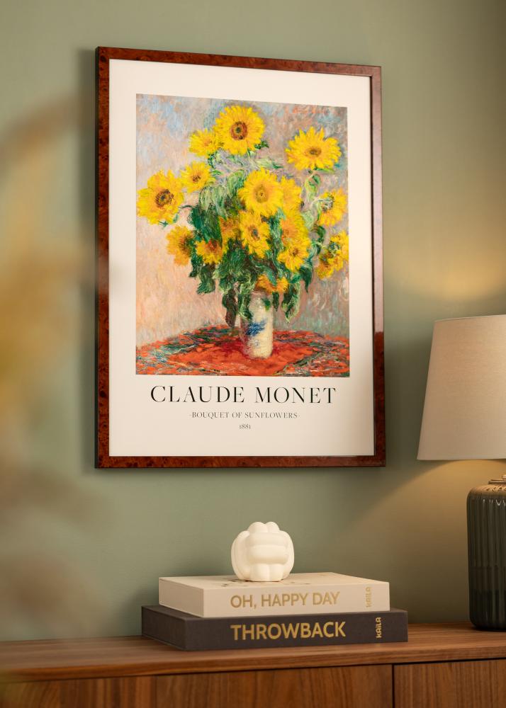 Ram med passepartou Fotokader Hermes Okkernoot 60x80 cm - Passe-partout Wit 20x28 inches