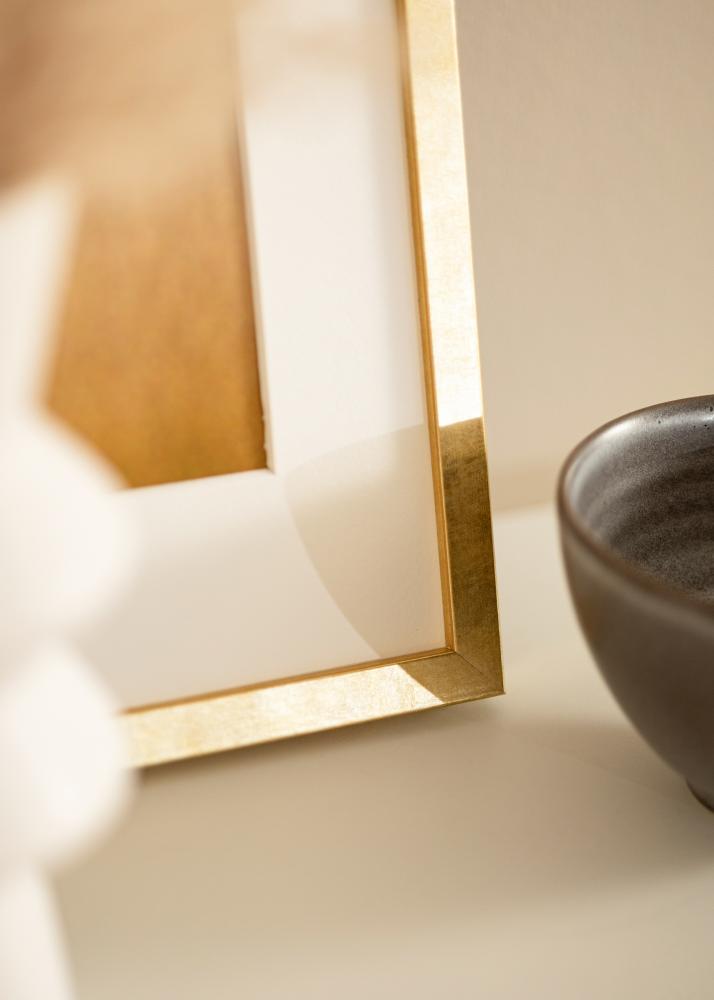 Ram med passepartou Fotokader Ares Goud 50x60 cm - Passe-partout Wit 16x20 inches