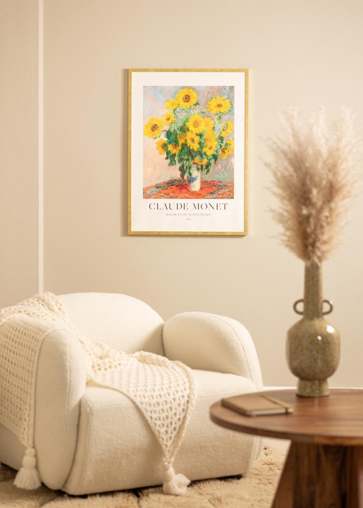 Ram med passepartou Fotokader Ares Goud 50x60 cm - Passe-partout Wit 16x20 inches