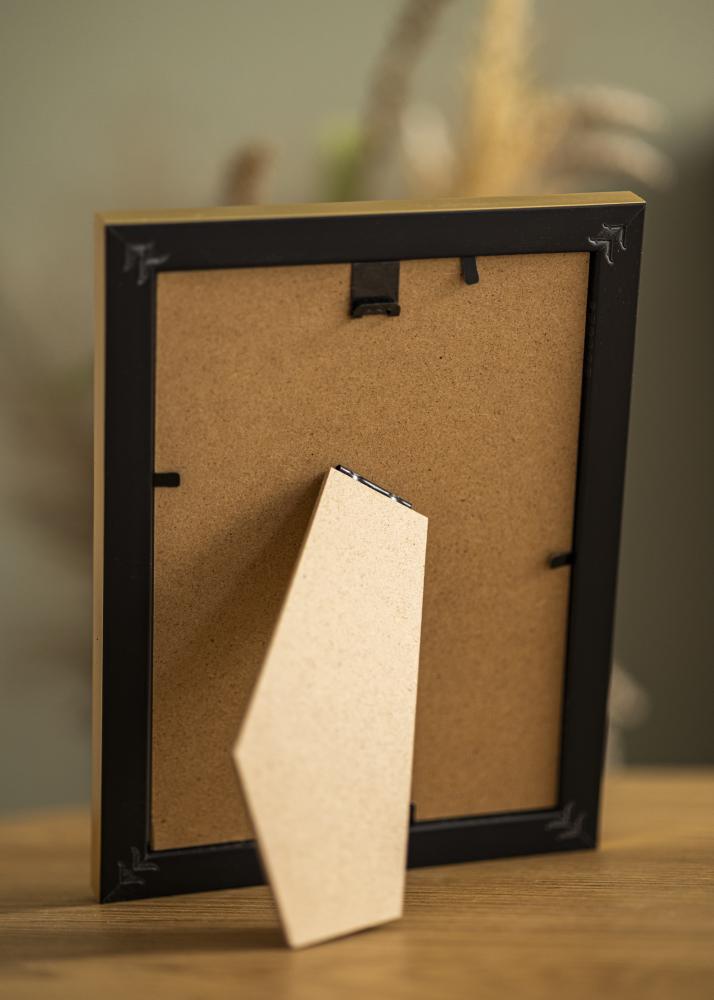 Ram med passepartou Fotokader Gala Goud 13x18 cm - Passe-partout Wit B7 88x125 mm