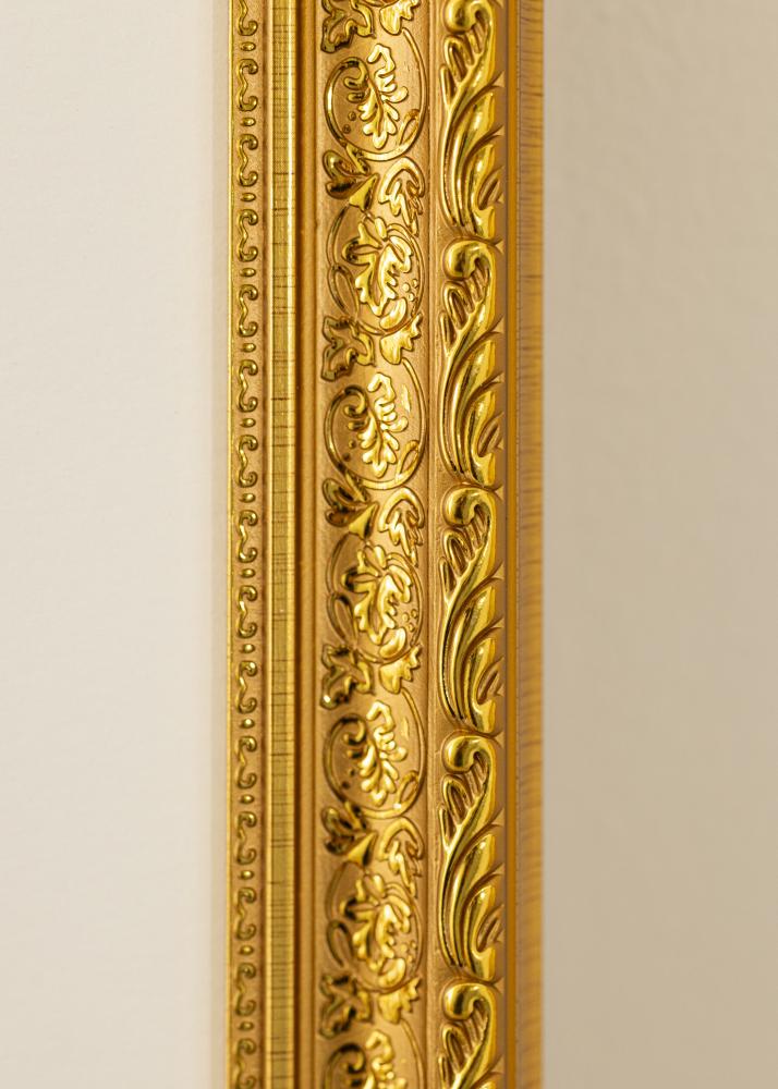 Ram med passepartou Kader Ornate Goud 40x50 cm - Passepartout Wit 29,7x42 cm (A3)