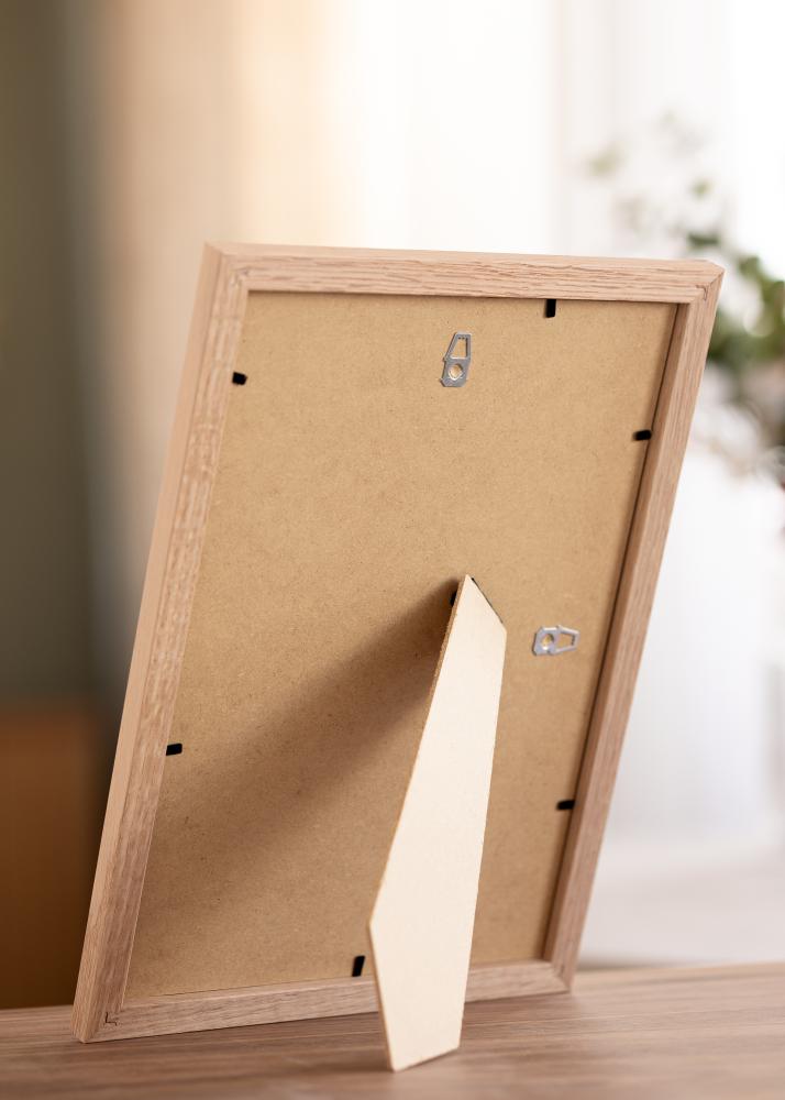 Ram med passepartou Kader Tidlös Massief Eik 20x30 cm - Passe-partout Wit 15x21 cm