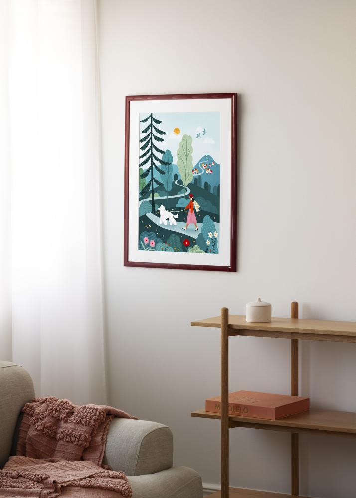 Jämtlands Ramfabrik Kader Dorset Acrylglas Donkerrood 59,4x84,1 cm (A1)