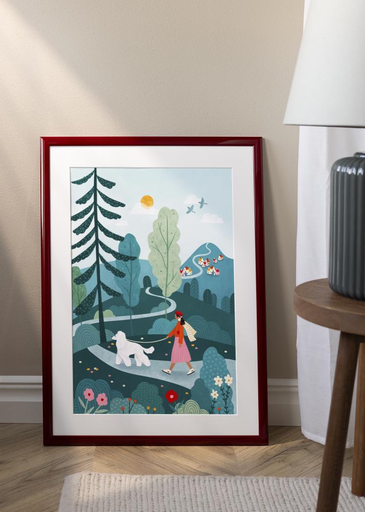 Jämtlands Ramfabrik Kader Dorset Acrylglas Donkerrood 59,4x84,1 cm (A1)