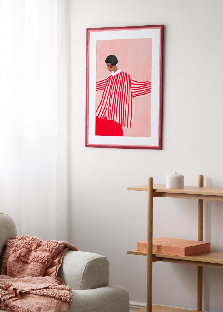 Jämtlands Ramfabrik Kader Cornwall Acrylglas Donkerrood 40x50 cm