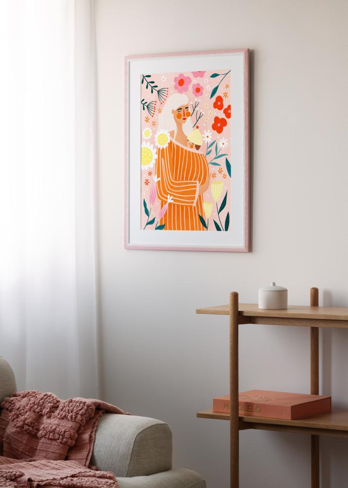 Jämtlands Ramfabrik Kader Cornwall Acrylglas Roze 40x50 cm