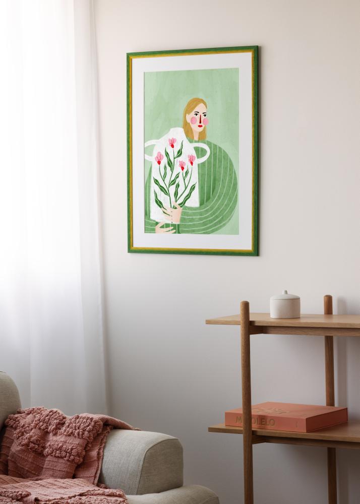 Jämtlands Ramfabrik Kader Cornwall Acrylglas Groen 30x30 cm