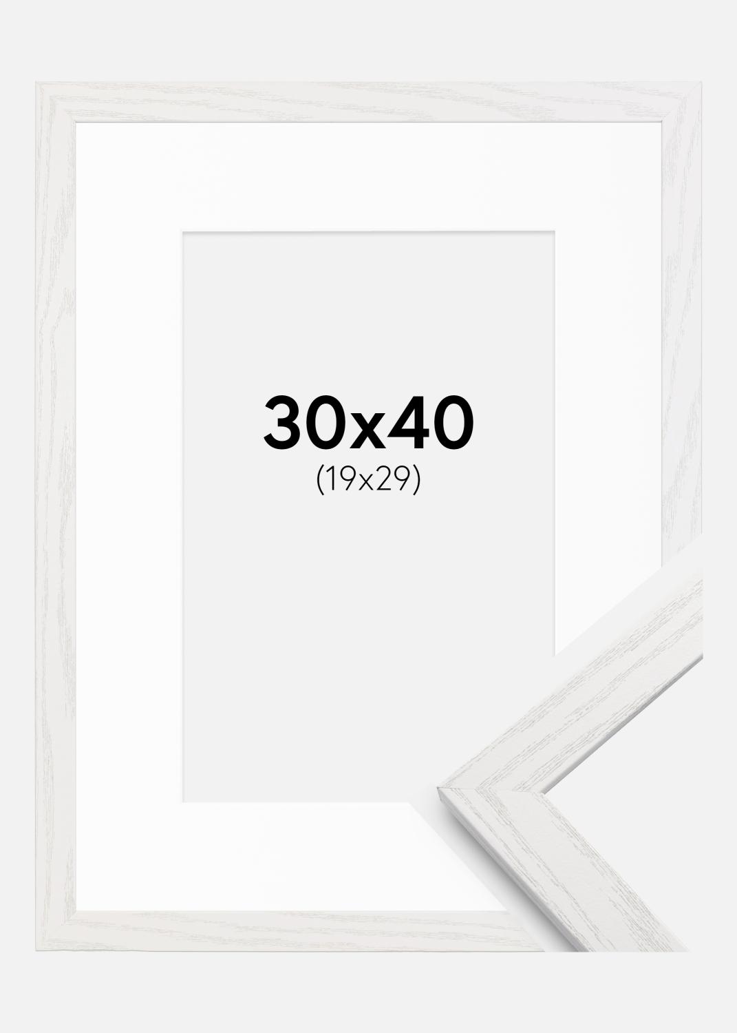 Product Image for Fotokader Stilren Wit eik 30x40 cm - Passe-partout Wit 20x30 cm