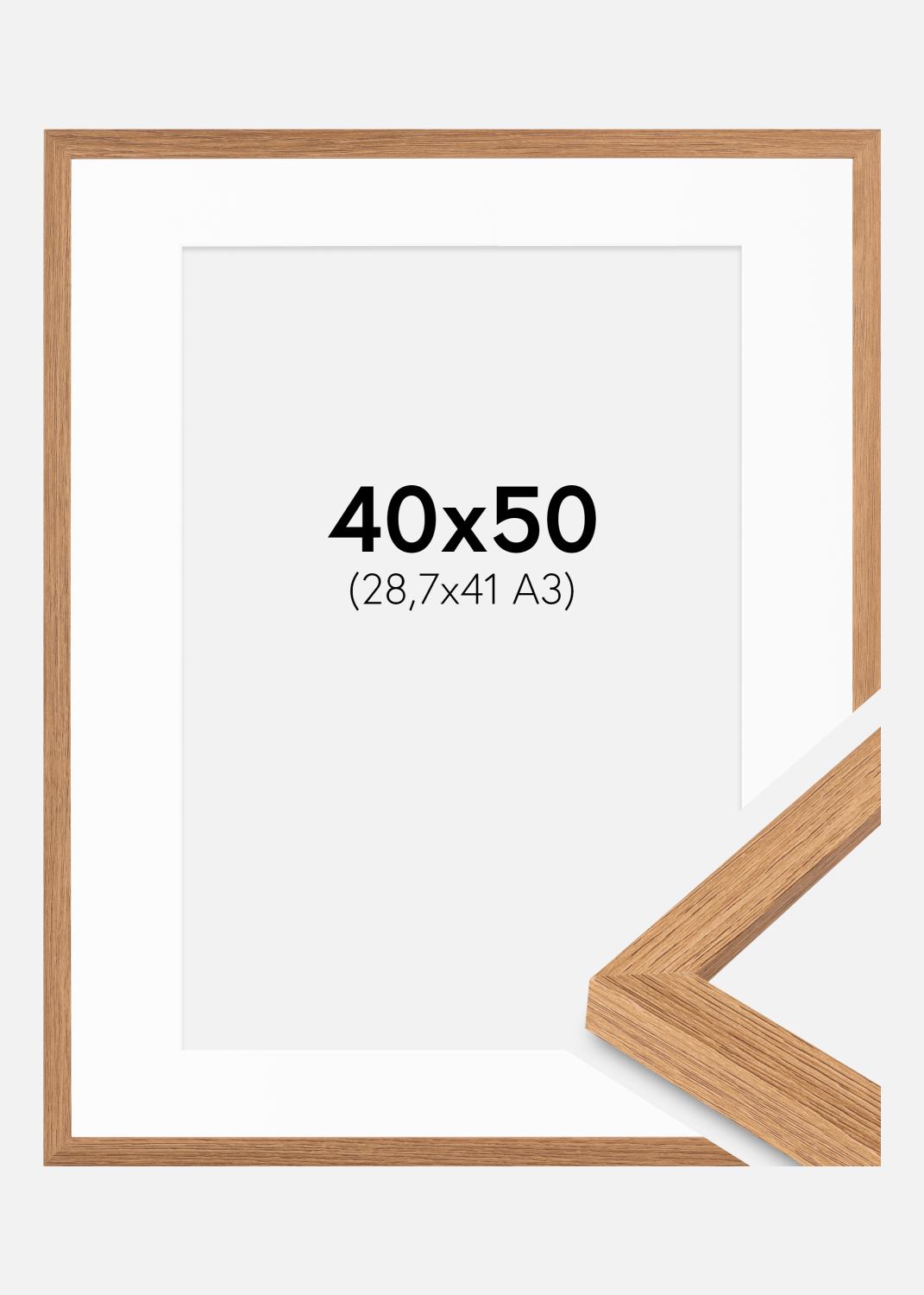 Product Image for Fotokader Stilren Teak 40x50 cm - Passe-partout Wit 29,7x42 cm