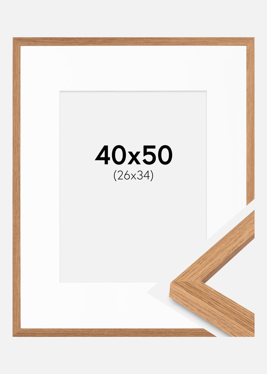 Product Image for Fotokader Stilren Teak 40x50 cm - Passe-partout Wit 27x35 cm