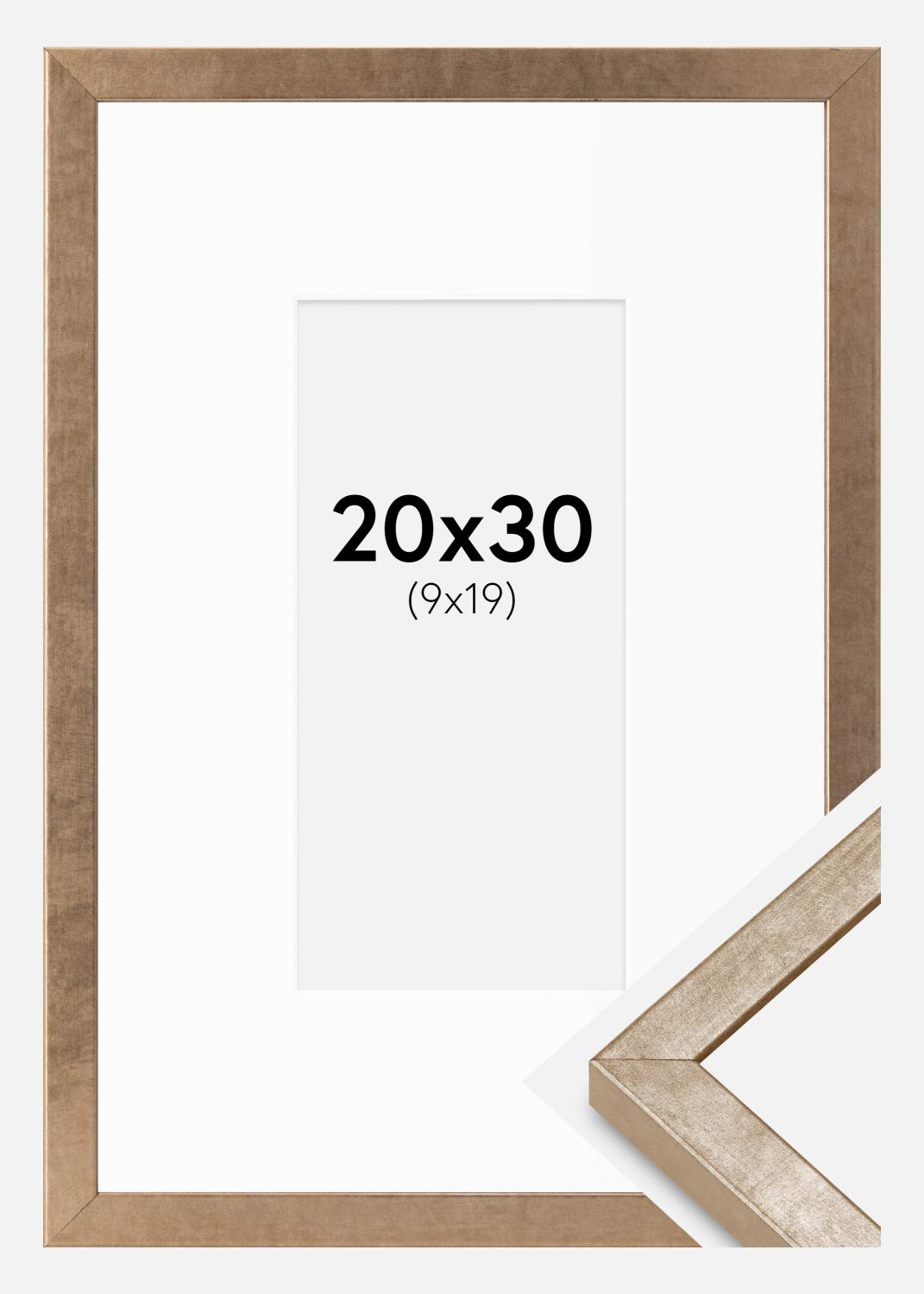 Product Image for Fotokader Ares Messing 20x30 cm - Passe-partout Wit 10x20 cm