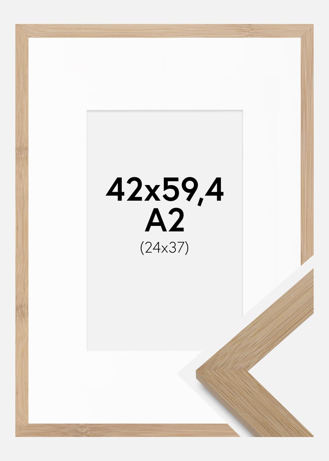 Product Image for Fotokader Hoei Bamboe 42x59,4 cm - Passe-partout Wit 25x38 cm