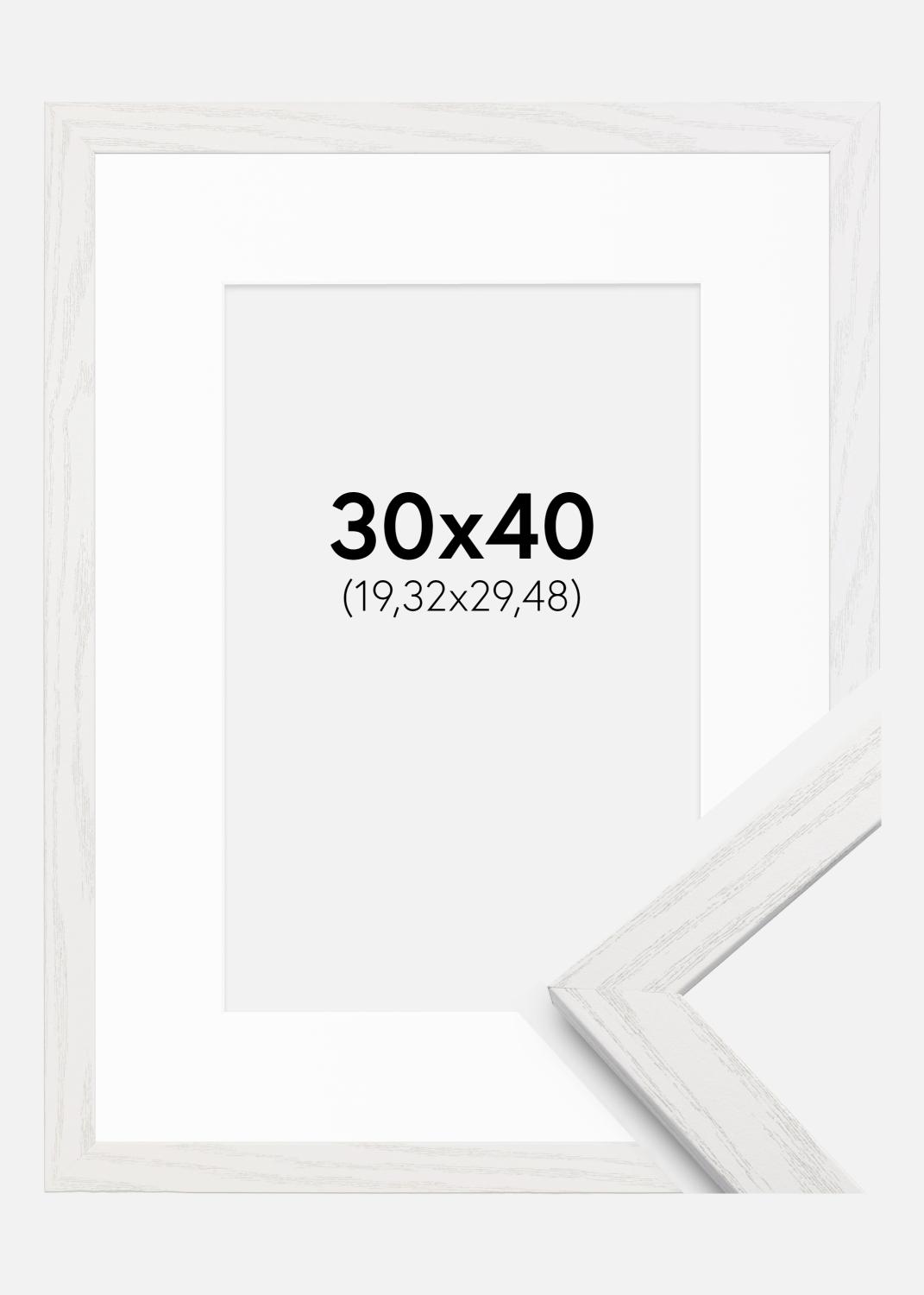 Product Image for Fotokader Stilren Wit Eik 30x40 cm - Passe-partout Wit 8x12 inches