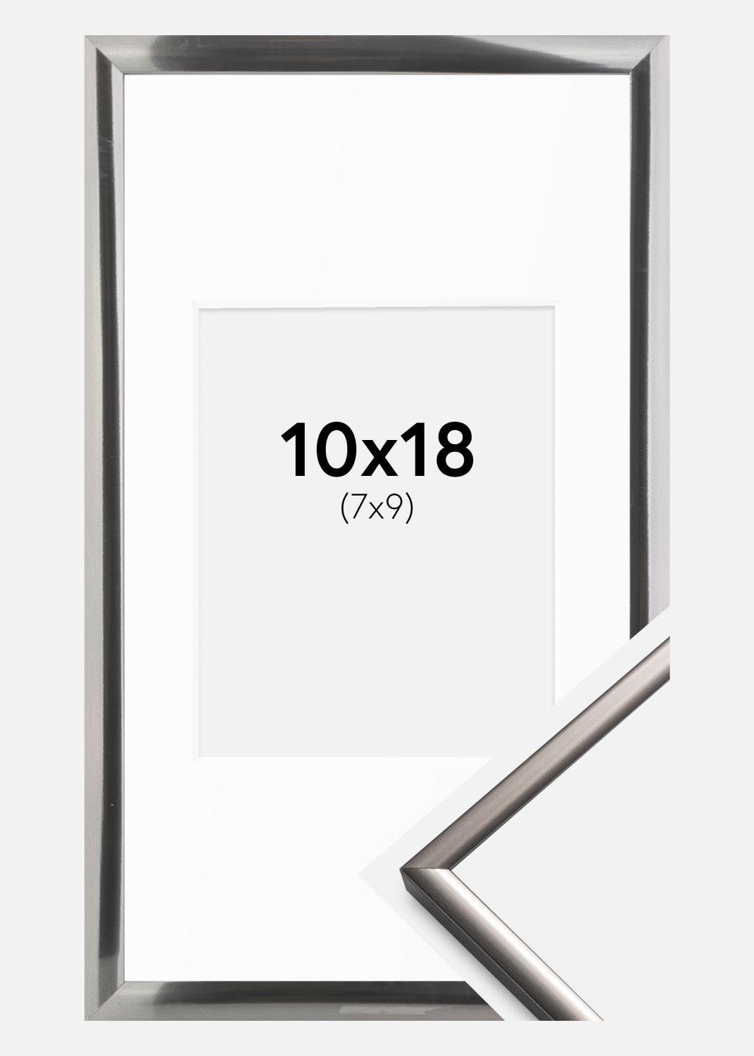 Product Image for Fotokader New Lifestyle Staal 10x18 cm - Passe-partout Wit 8x10 cm