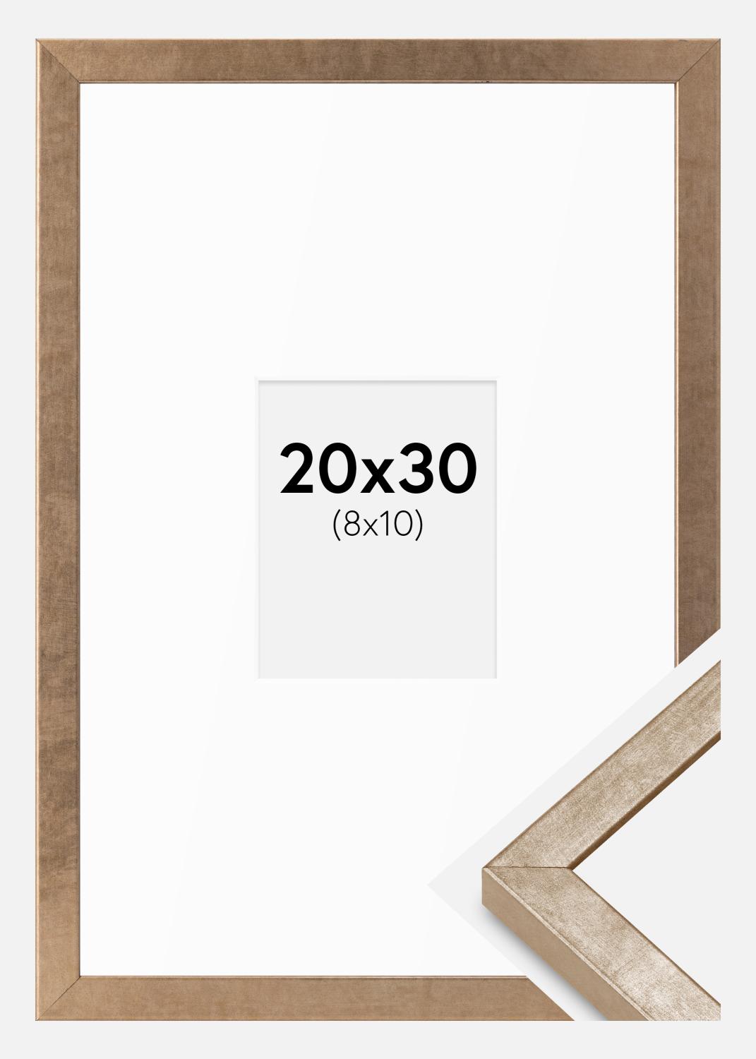 Product Image for Fotokader Ares Messing 20x30 cm - Passe-partout Wit 9x11 cm