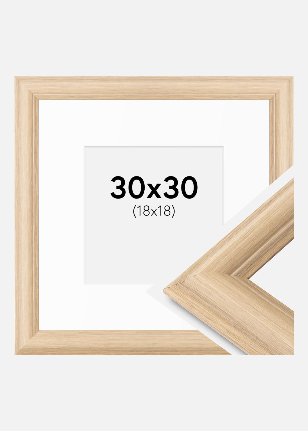 Product Image for Fotokader Västkusten Eik 30x30 cm - Passe-partout Wit 19x19 cm