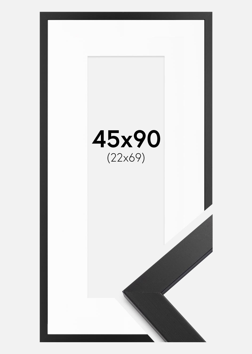 Product Image for Fotokader zwart hout 45x90 cm - Passe-partout Wit 23x70 cm