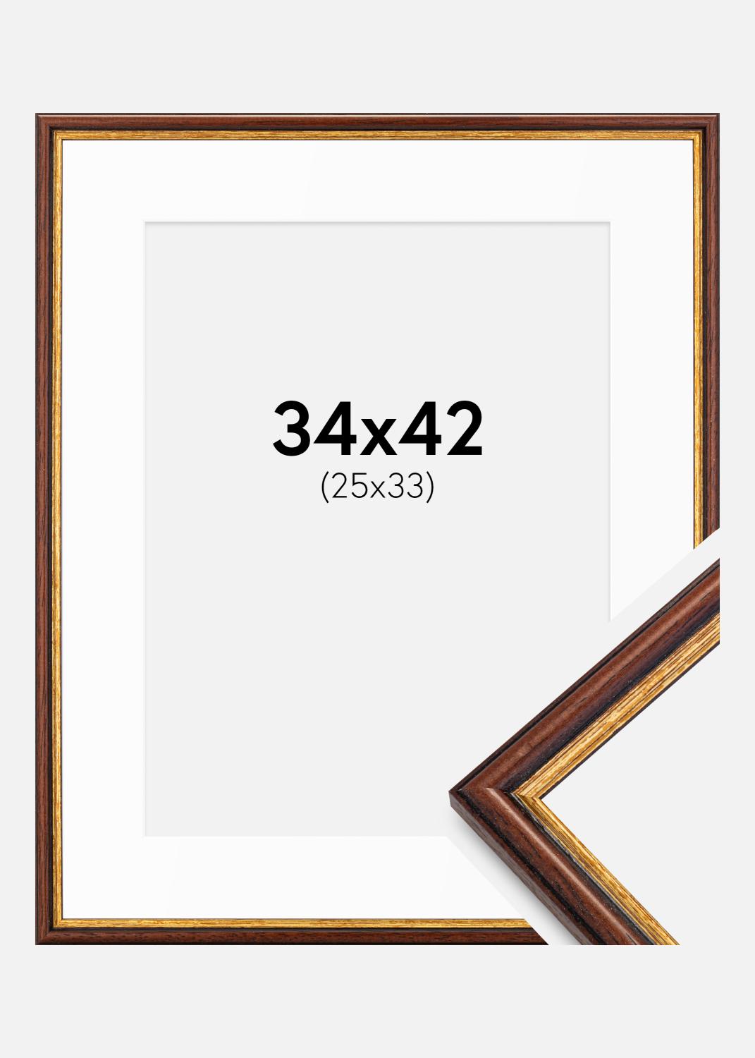 Product Image for Fotokader Horndal Bruin 34x42 cm - Passe-partout Wit 26x34 cm