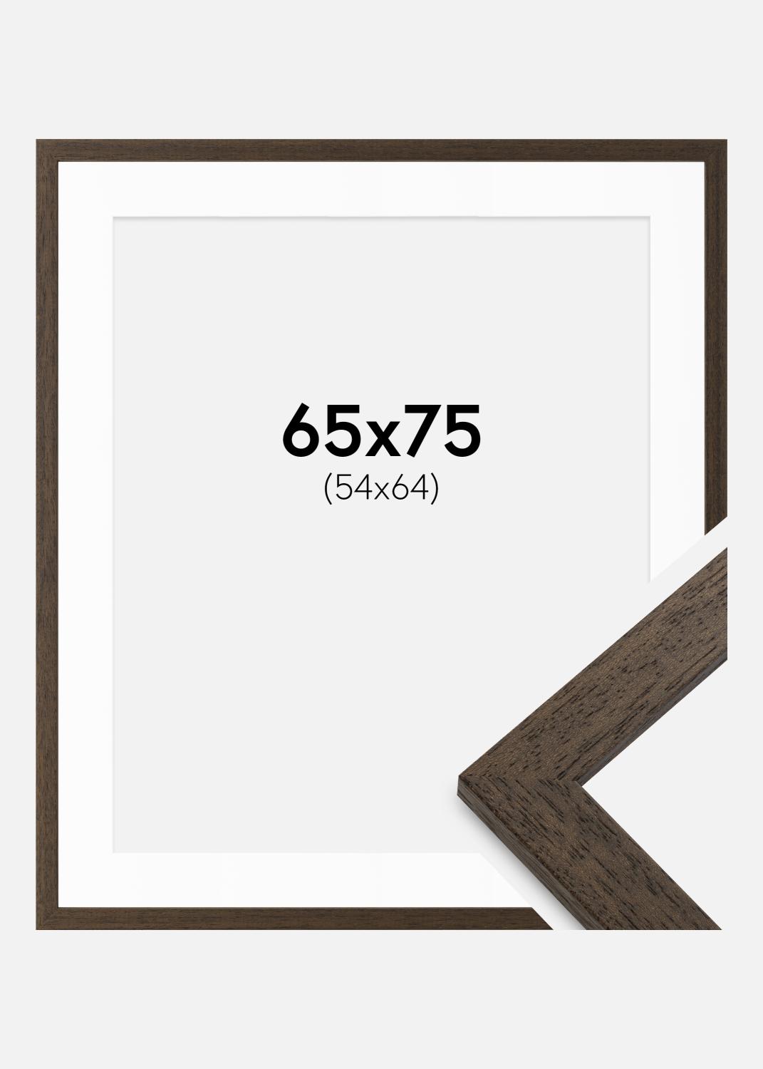 Product Image for Fotokader bruin hout 65x75 cm - Passe-partout Wit 55x65 cm