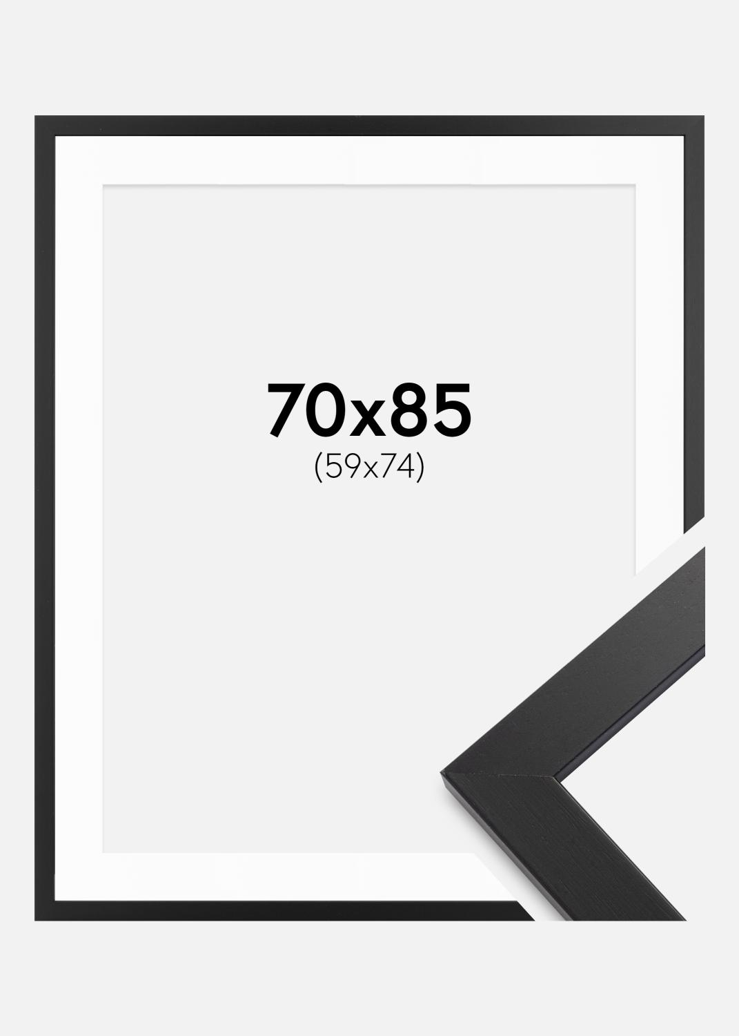 Product Image for Fotokader zwart hout 70x85 cm - Passe-partout Wit 60x75 cm