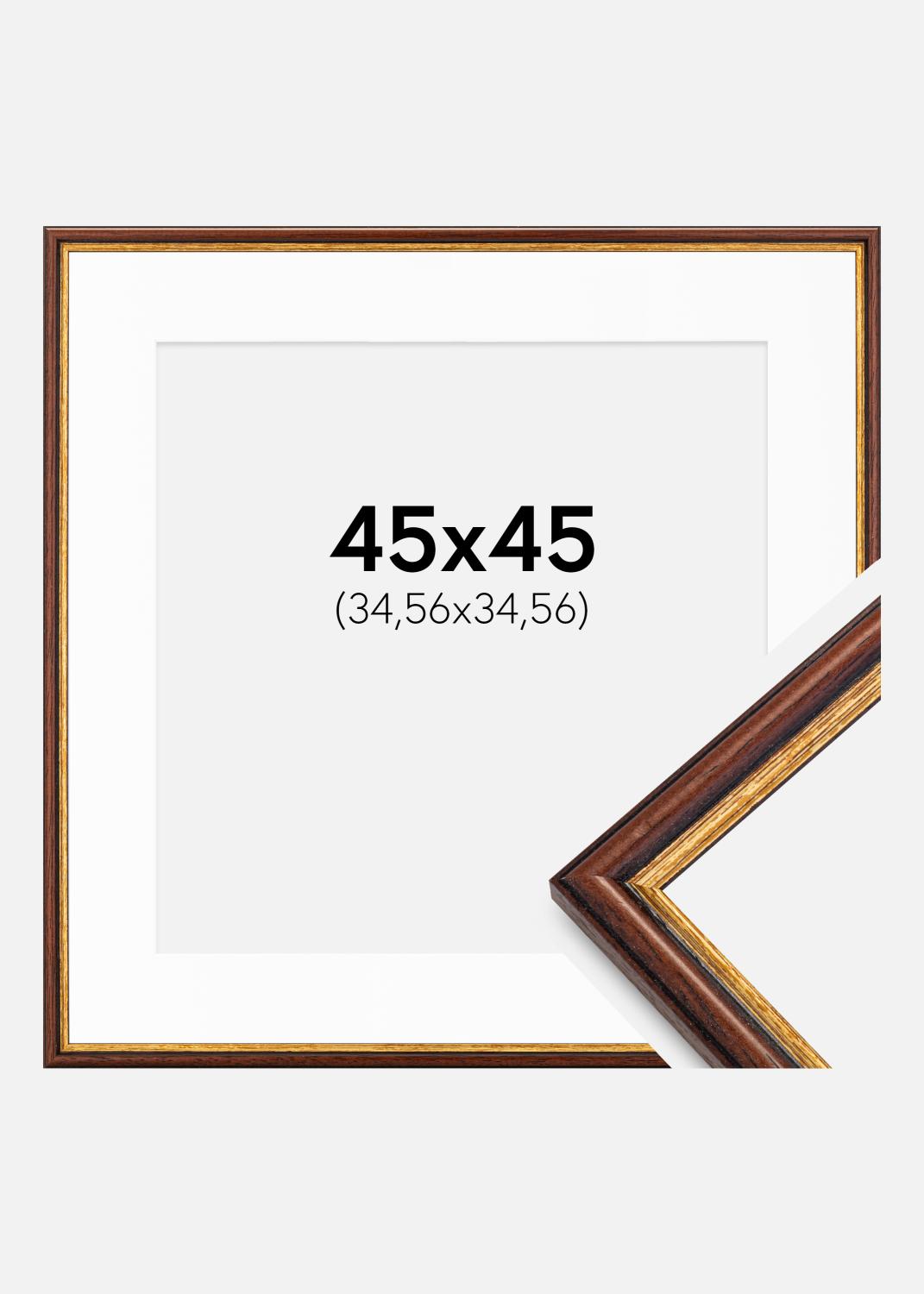 Product Image for Fotokader Horndal Bruin 45x45 cm - Passe-partout Wit 14x14 inches