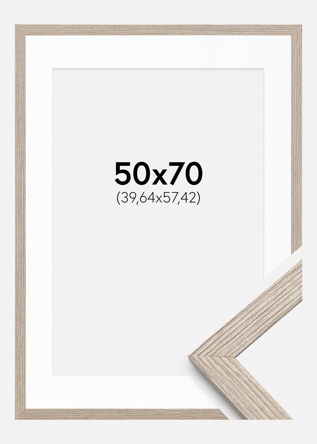 Product Image for Fotokader Stilren Greige Eik 50x70 cm - Passe-partout Wit 16x23 inches