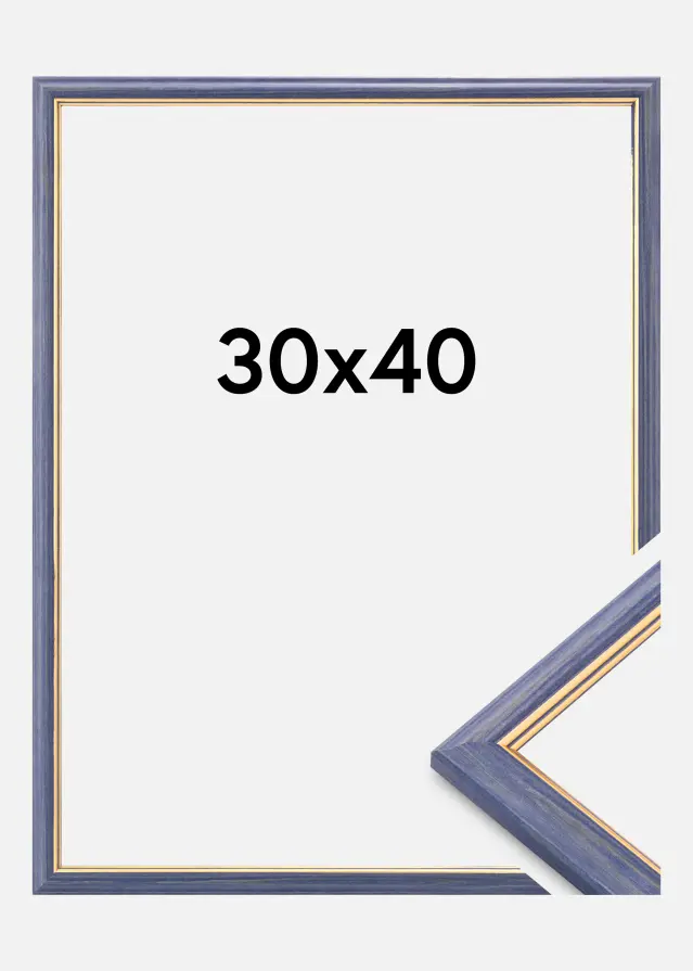 Jämtlands Ramfabrik Kader Claudia Acrylglas Blauw 30x40 cm