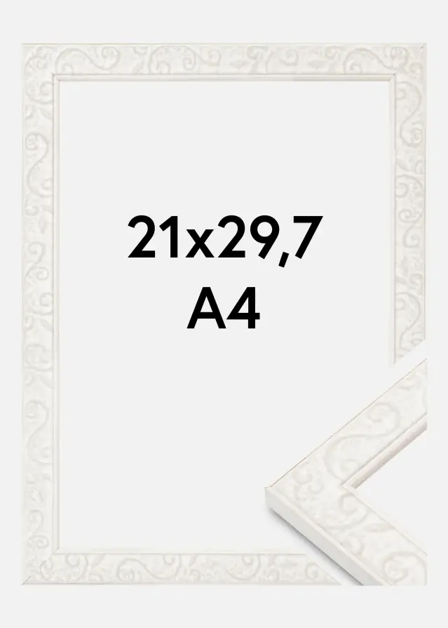 Jämtlands Ramfabrik Kader Milton Acrylglas Wit 21x29,7 cm (A4)