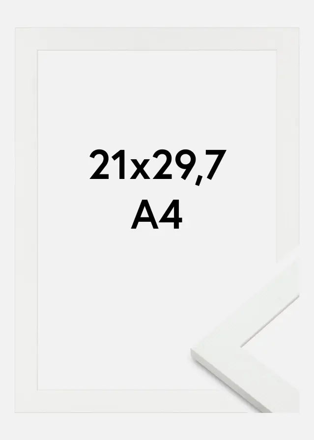 Jämtlands Ramfabrik Kader Sandra Acrylglas Wit 21x29,7 cm (A4)