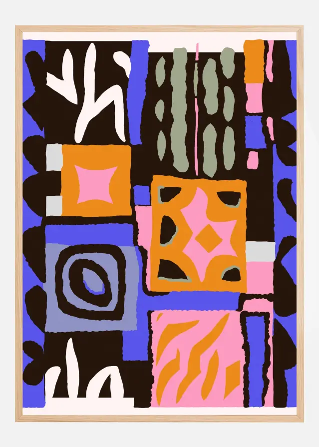 Bildverkstad Purple Peru Pattern Poster