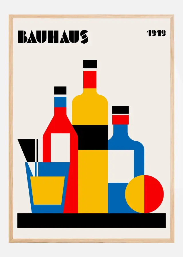 Bildverkstad Bauhaus Wine Print Poster