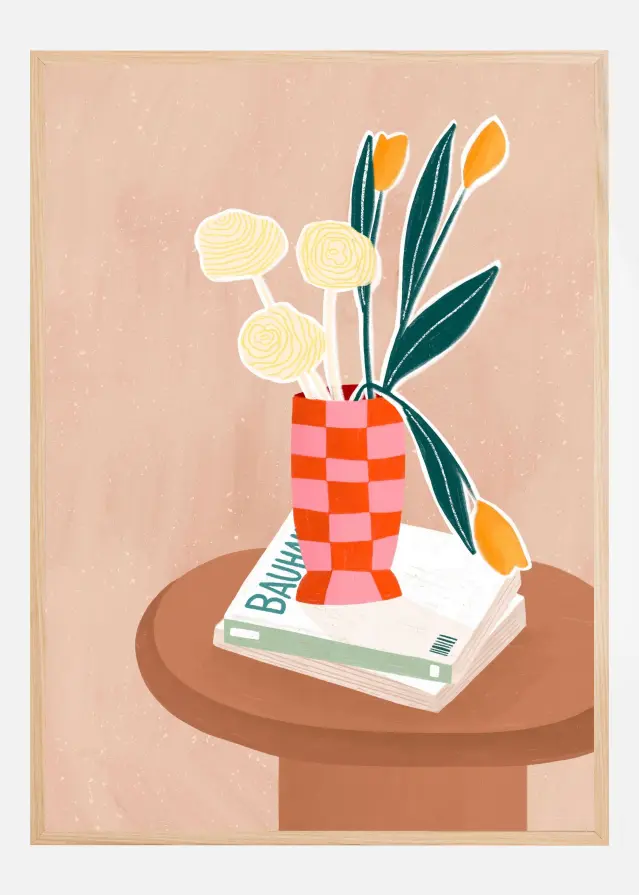 Bildverkstad Checkered Vase Poster