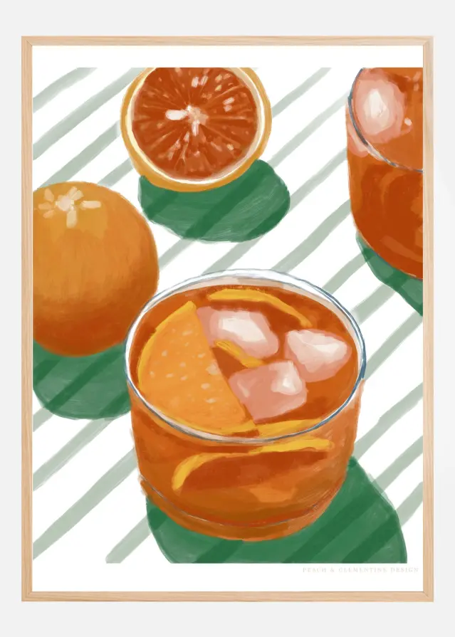 Bildverkstad Pandc Cocktailandstripes Copy 2 Poster