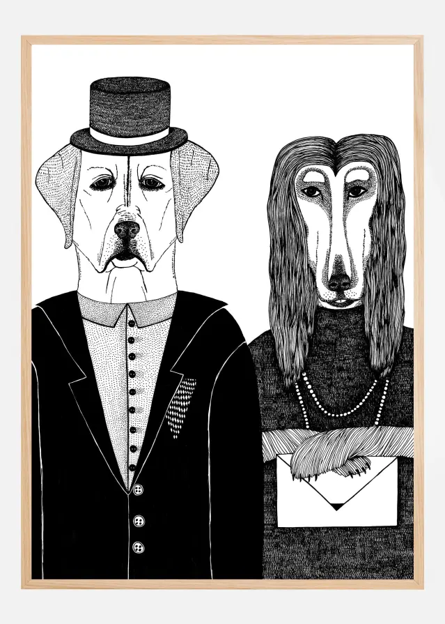 Bildverkstad Dogs Couple Poster