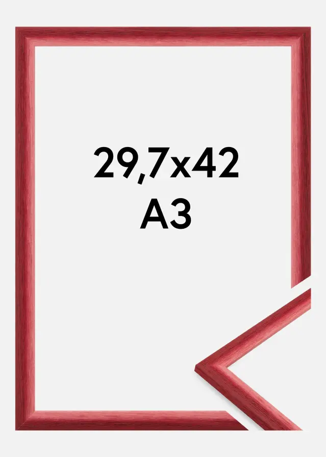 Jämtlands Ramfabrik Kader Cornwall Acrylglas Donkerrood 29,7x42 cm (A3)